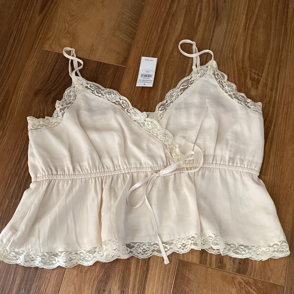 American Eagle Prettiest little tank top Lacey adjustable straps  NWT
